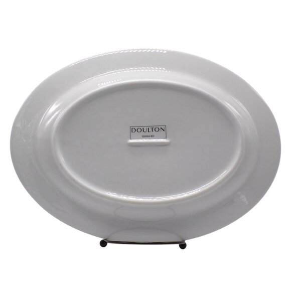 Royal Doulton Bruce Oldfield (Daily Mail) Blue & Gold Trim 12 1/4" Oval Platter - Picture 3 of 4